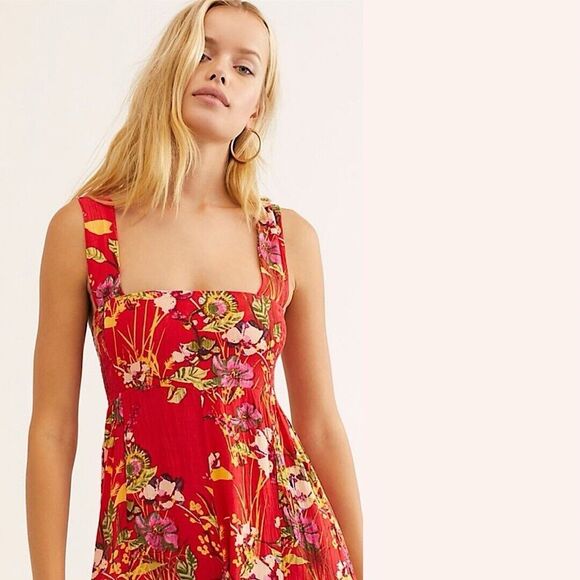 NWT Free People ONE Aloha One Piece Wide Leg Floral Jumpsuit Size Xs - Picture 2 of 11